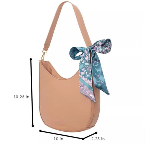 Alexis Bendel Women's Vegan Leather Handbag W Removable Scarf - Picture 2 of 6